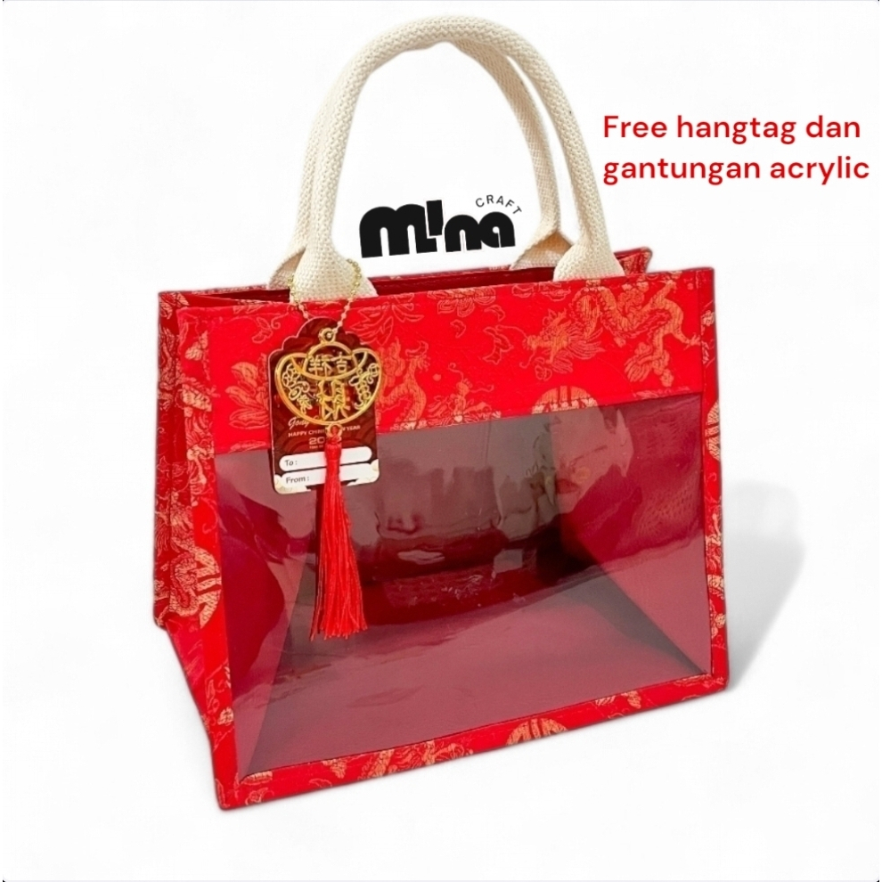 Minacraft - Tas Hampers Imlek Bahan Kain Cheongsam