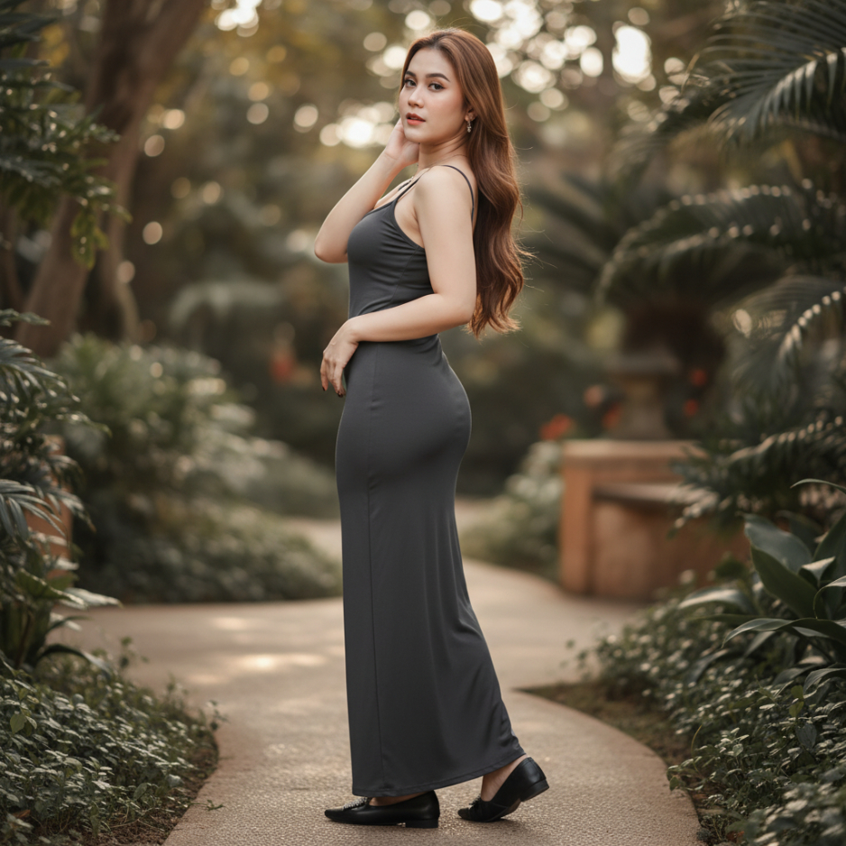 Sexy Bodycon Tanktop Maxy Dress - Dress Panjang Spandek Stretch"  "Curvy Fit Spandek Tanktop Maxi