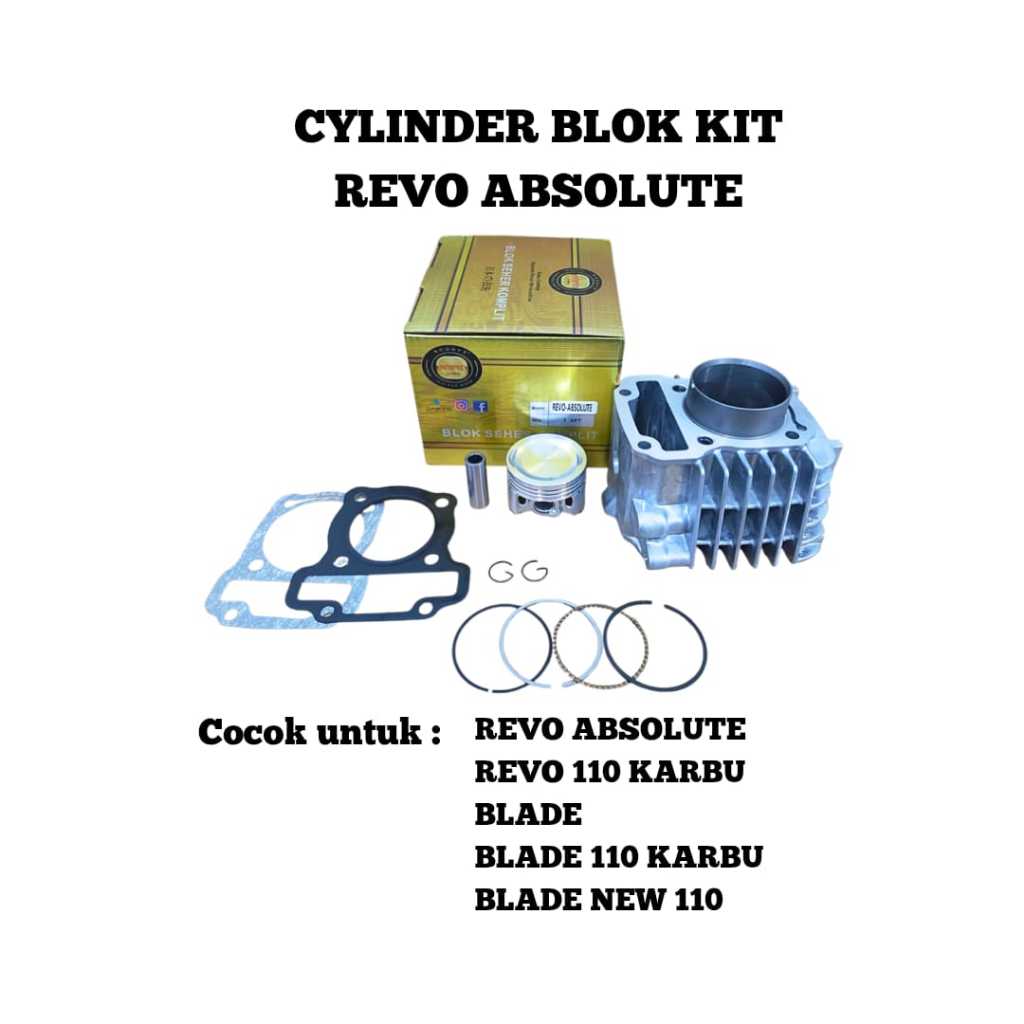 CYLINDER BLOK KIT / BLOK SEHER KOMPLIT REVO ABSOLUTE / REVO 110 KARBU / BLADE/110 KARBU/BLADE NEW 11