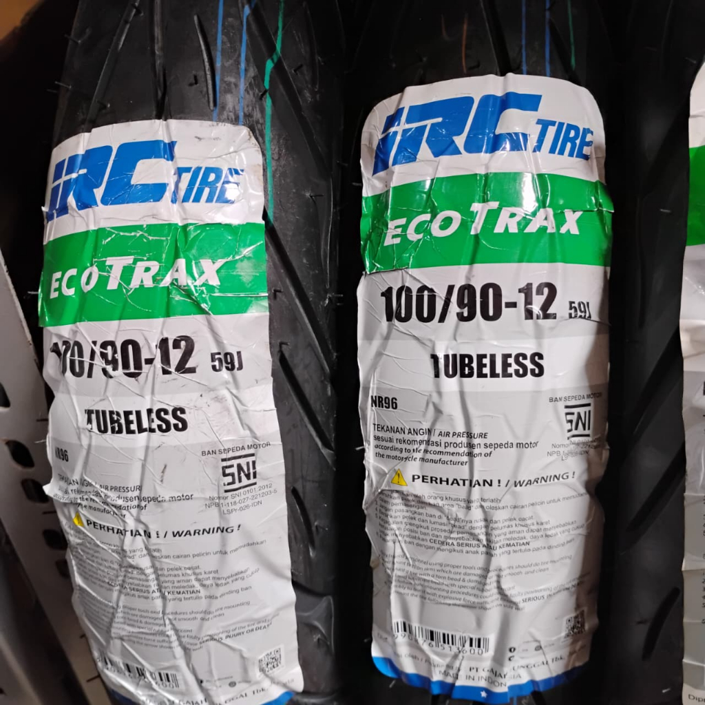 Ban Tubeless IRC EcoTrax 100/90-12 | Ban Motor Ring 12