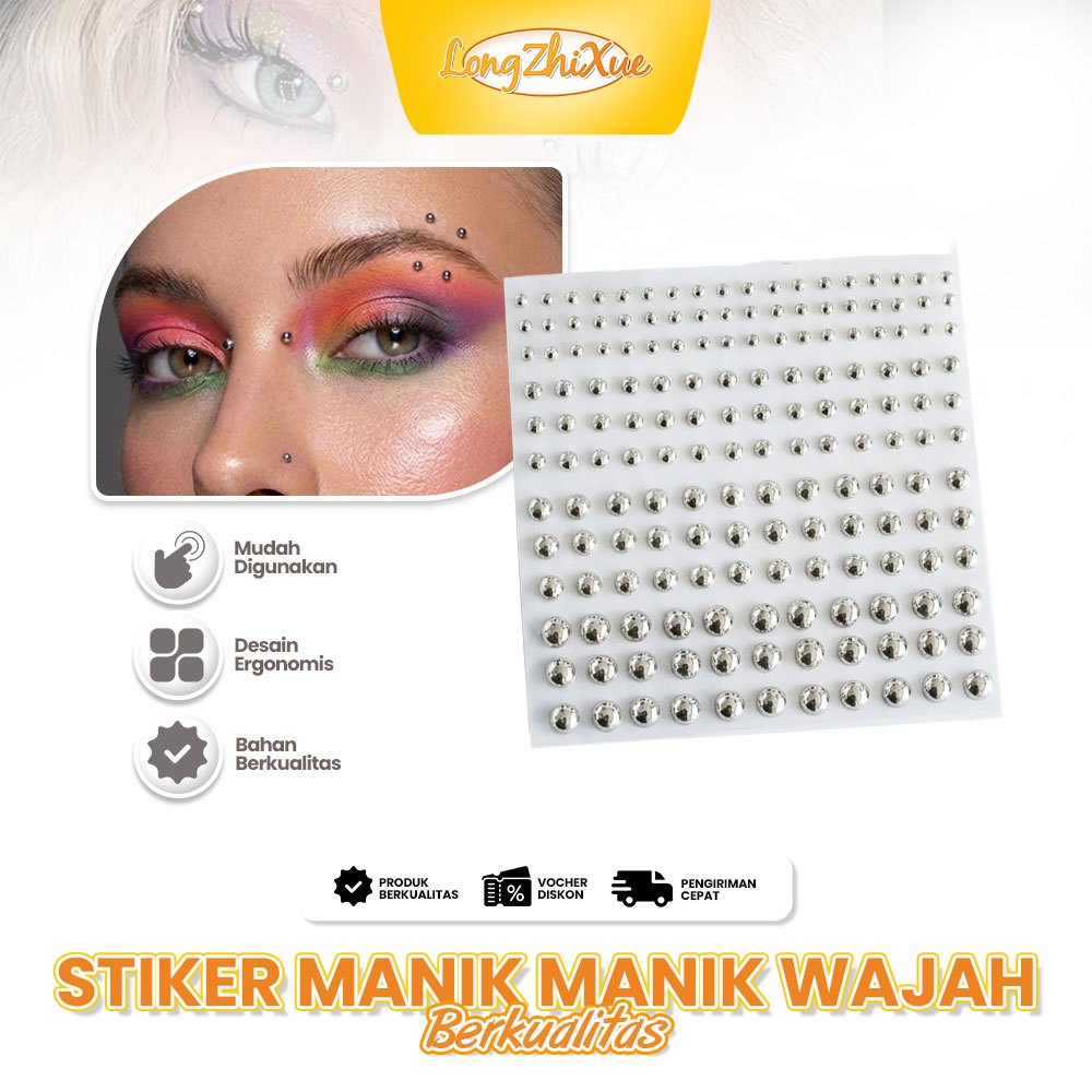 Hiasan rambut mutiara tempel manik manik tempel pearl sticker/mutiara rambut/stiker wajah korea