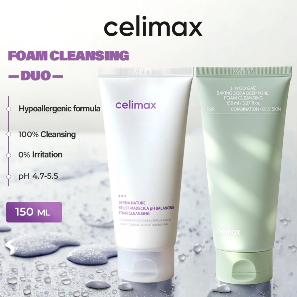 Celimax Baking Soda Deep Pore Foam Cleansing 150ml/celimax derma nature relief madecica ph balancing