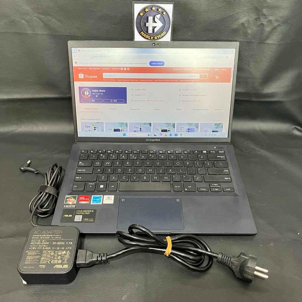 LAPTOP ASUS EXPERTBOOK L1400CDAY L1400CDA AMD RYZEN 3 3250U 4GB SSD 256GB 512GB 14 INCH SECOND MULUS