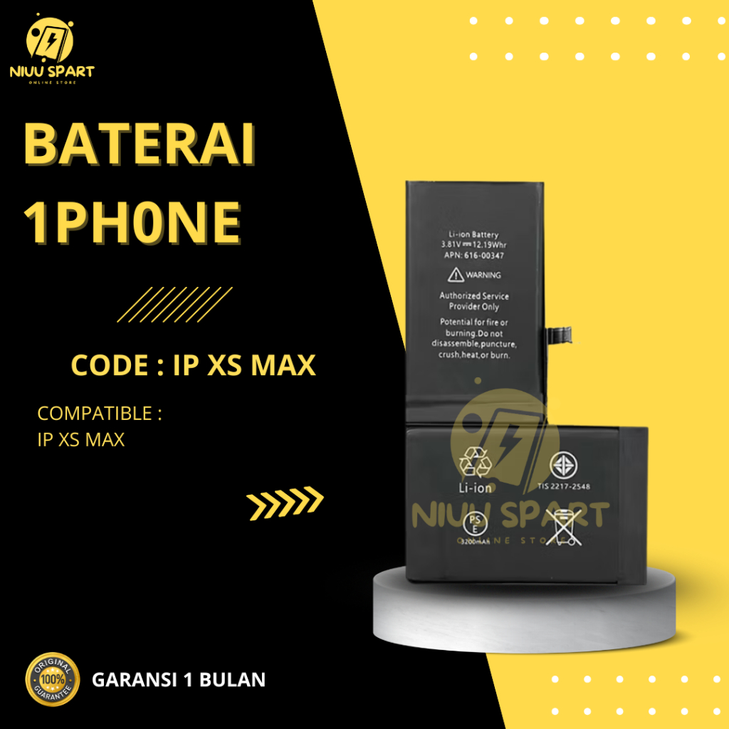 BATERAI BATTERY IPHONE XS MAX DOUBLE [IC POWER] ORIGINAL