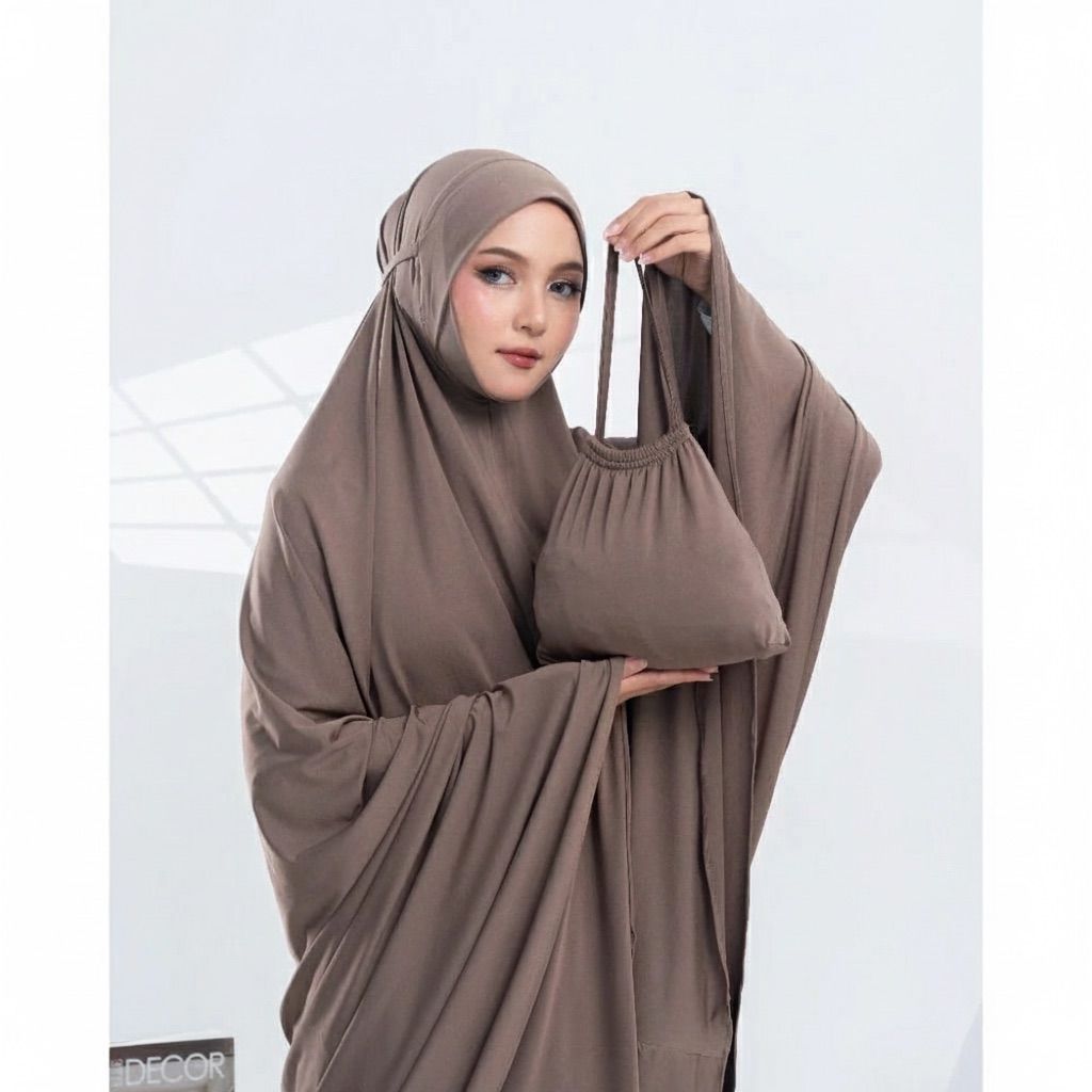 Mukena Khadijah Jersey Premium Mukena Jumbo