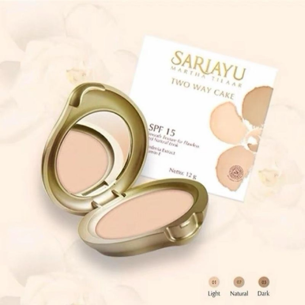 SARIAYU Martha Tilaar Two Way Cake SPF 15 (02 Natural) 12gr - Bedak Padat