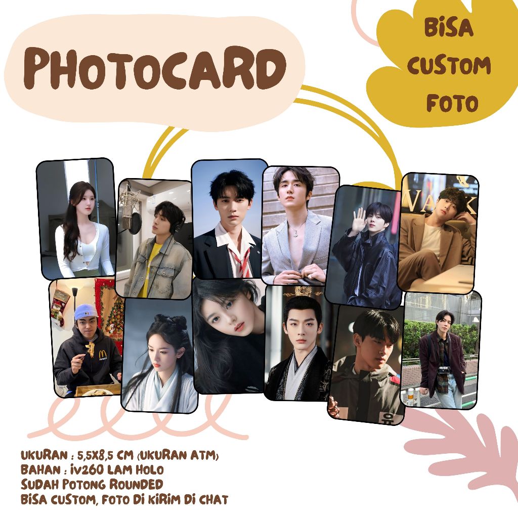 (BISA CUSTOM) PHOTOCARD KPOP I DRAKOR I DRACIN I ZHANG WANYI I ZHANG XINCHENG I ZHAO JIMAI I ZHAO LU