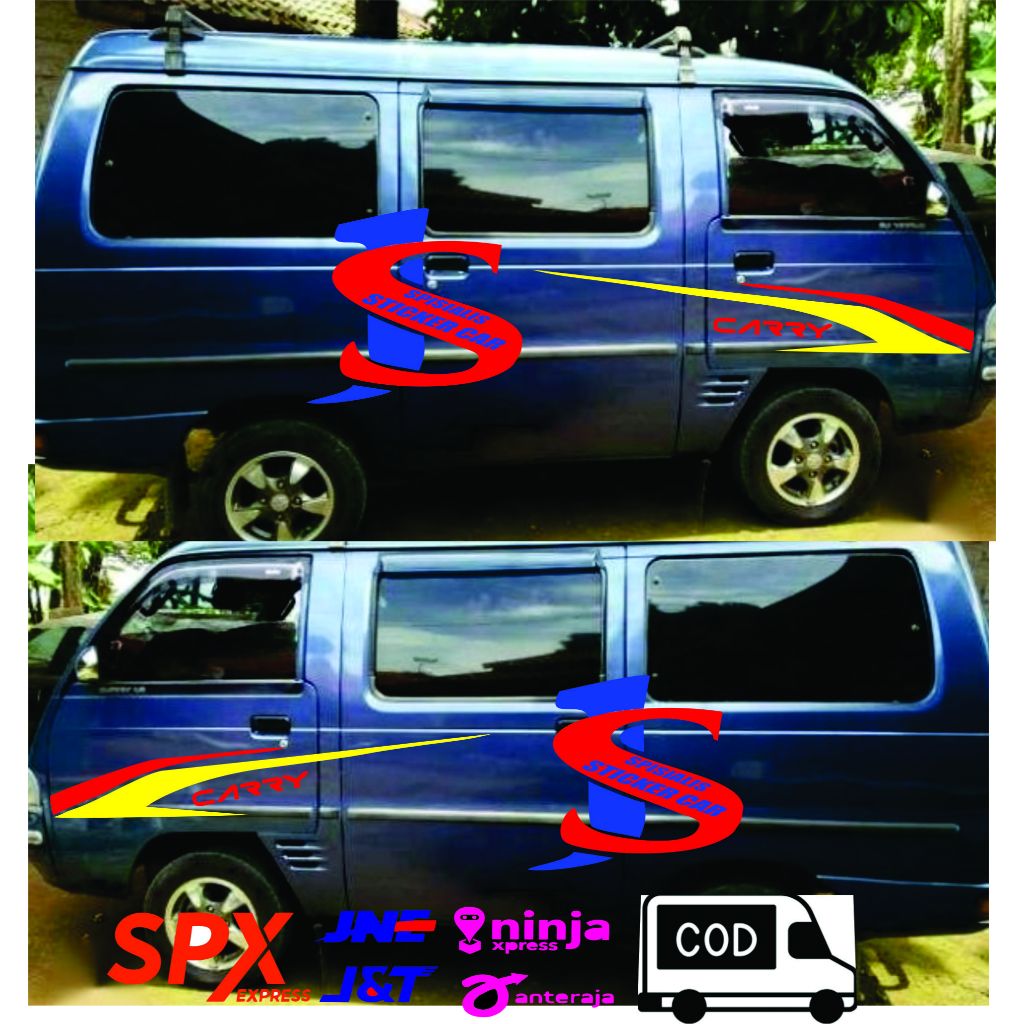 stiker list body samping mobil suzuki carry futura stiker cuttiing carry terbaru