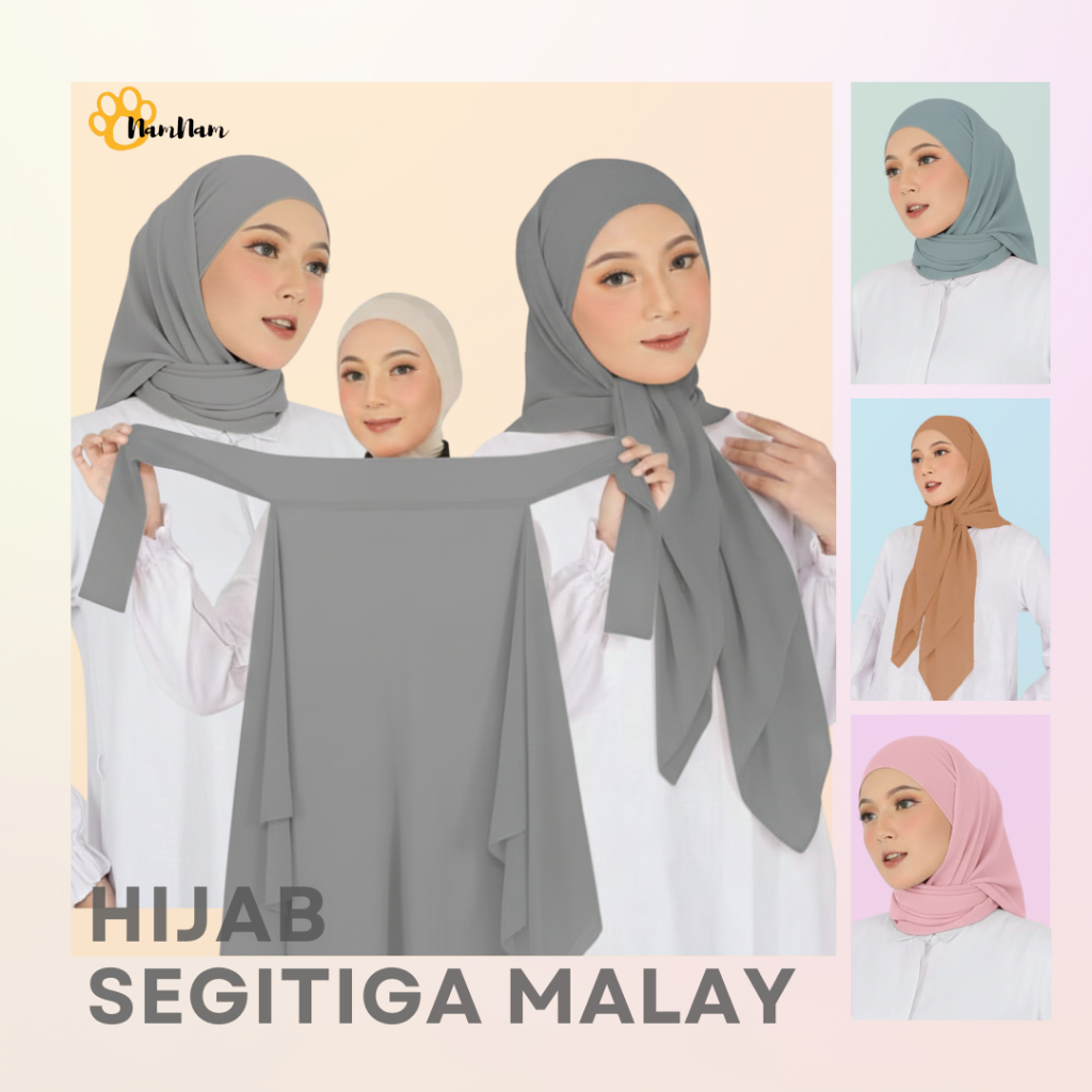 Hijab segiempat malay malayu