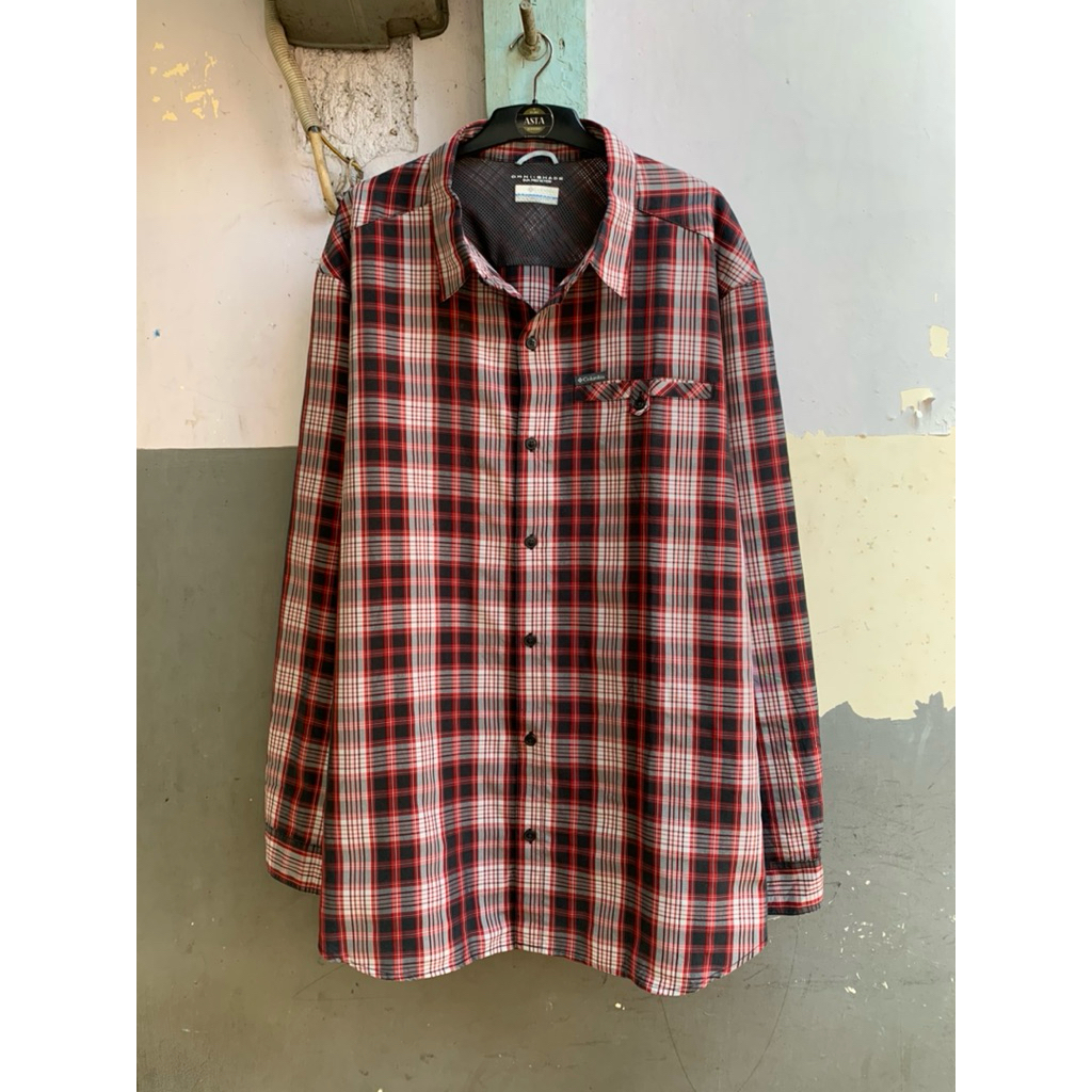 Kemeja pria columbia omni shade lengan panjang size 2XL