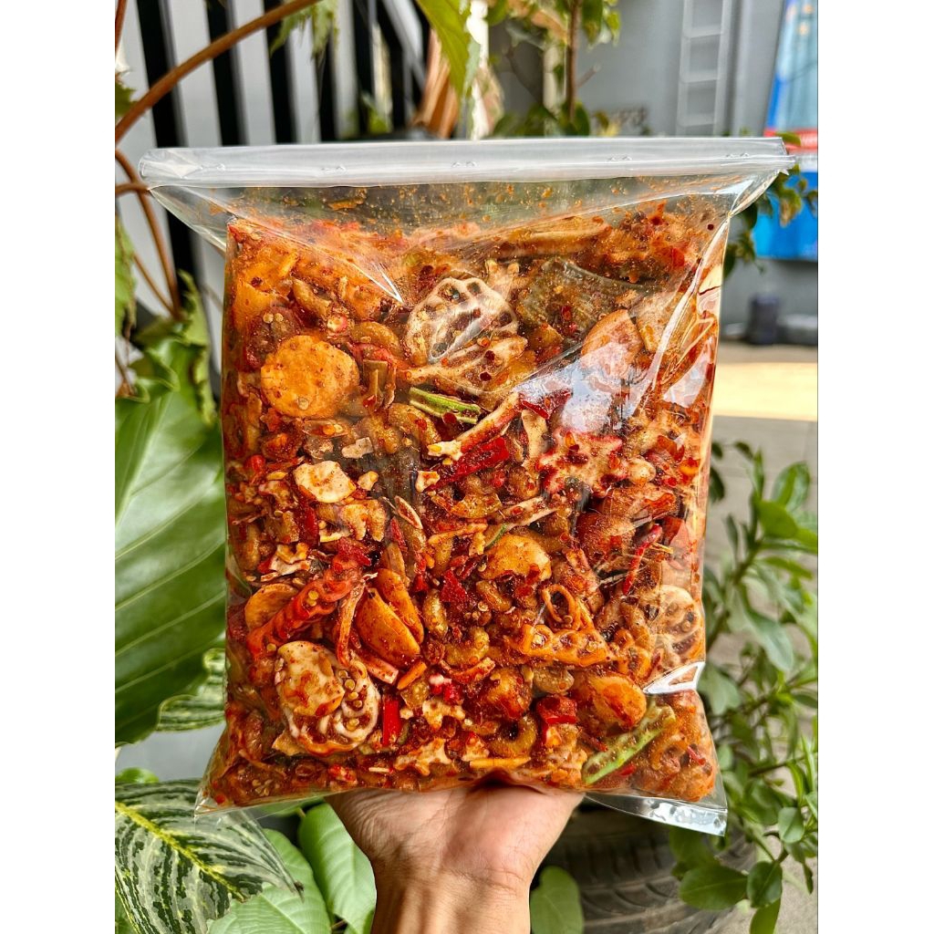 READY Seblak campur Mix Basreng/kerupuk bawang/siomay/kurupuk jengkol/beton pedas daun jeruk