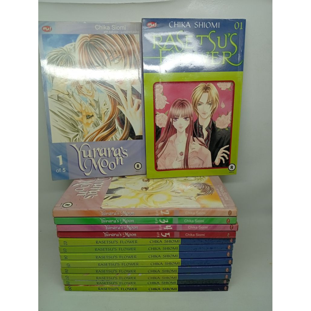 Komik Set Original Yurara's Moon Vol. 01-05 (Tamat) & Rasetsu's Flower Vol. 01-09 (Tamat) (M&C) (Chi