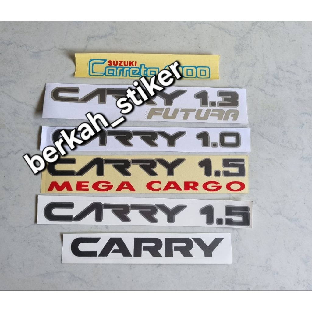 stiker sticker tulisan carry 1.0/stiker carry 1.5/sticker carry 1.3/stiker careta carry 1000/stiker 
