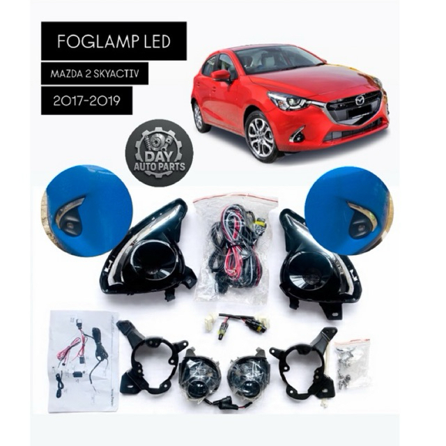 Foglamp LED Fullset Mazda 2 Skyactiv 2017-2019 OEM