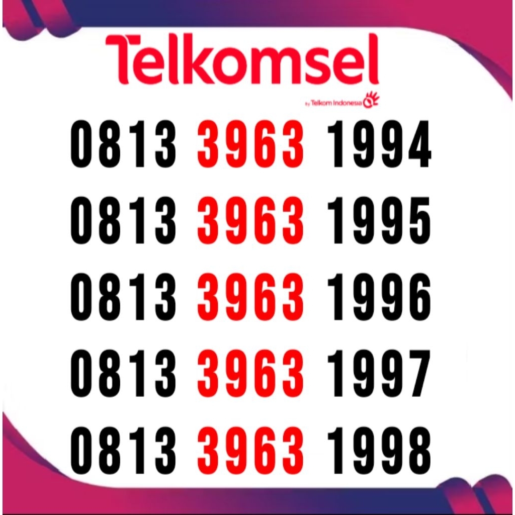 Nomor Cantik Telkomsel Akhiran Tahun Lahir