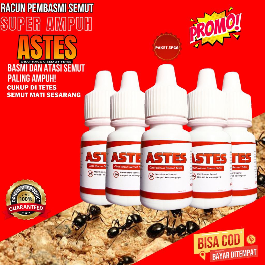 ANTI SEMUT TETES ASTES OBAT SEMUT PAKET BUNDLING 5PCS, PENGUSIR SEMUT MERAH SEMUT RANGRANG PEMBASMI 
