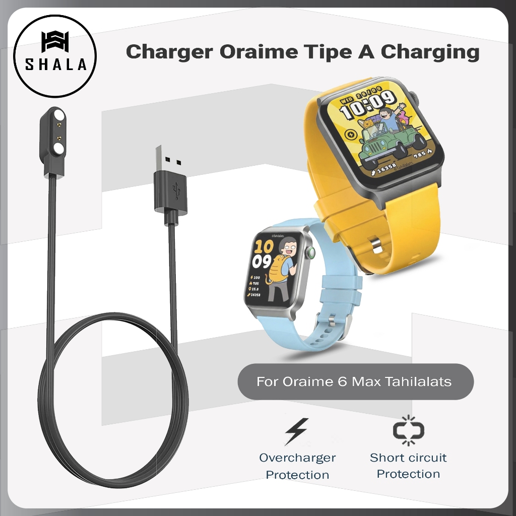 Kabel Charger Oraimo x Tahilalats Smartwatch 6 Max IP68 Tipe A Charging