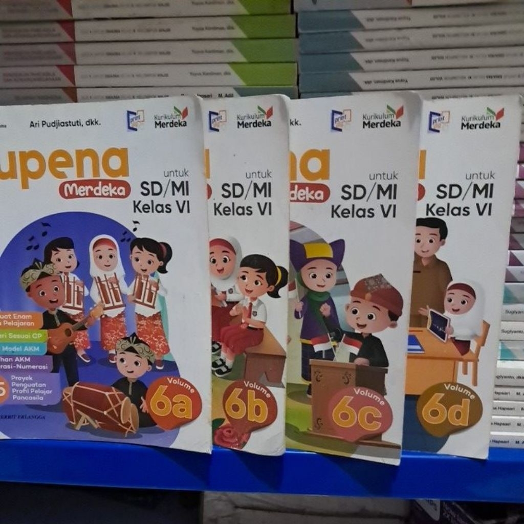 buku bekas ori kurikulum merdeka BUPENA MERDEKA UNTUK SD/MI KELAS 6 A, B, C, D, ERLANGGA