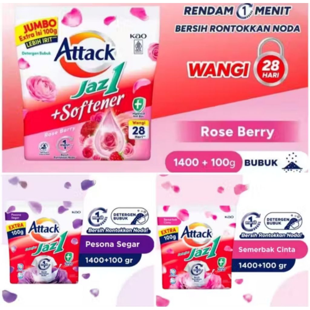 JAZZ ONE DETERGEN BUBUK 1.5KG DAN 1.4kg