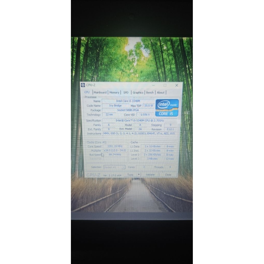 Asus x45 Intel i5 3340M Ram 8gb Ssd 128gb