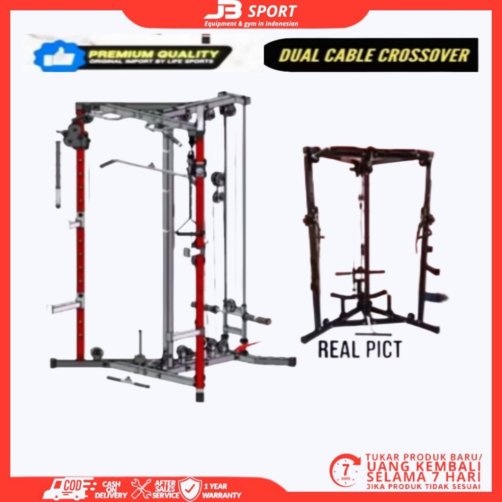 Alat Fitnes Dual Cable Crossover(Original)Alat Gym Fitnes/Alat Olah raga/Angkat Beban
