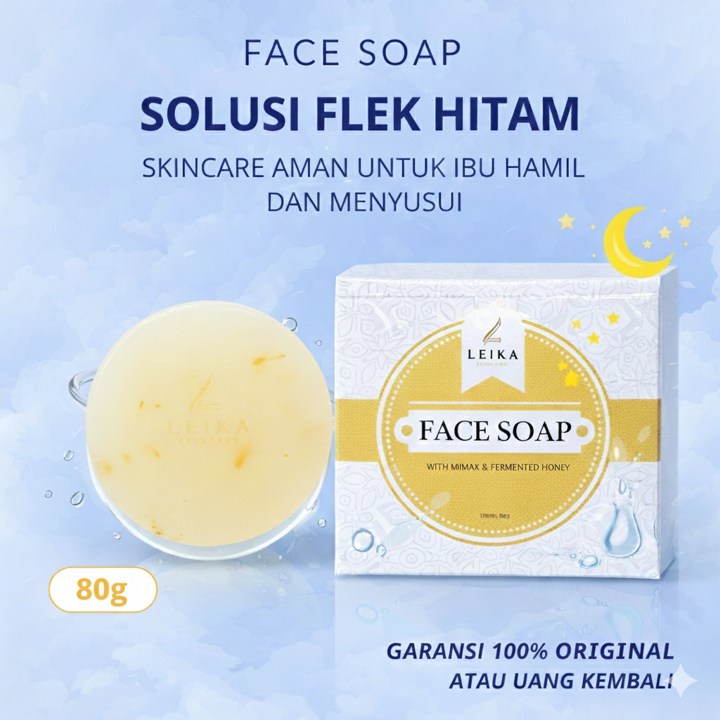Face Soap Leika Skincare - Sabun Flek Tebal BPOM Sabun Flek Hitam - Penghilang Flek Hitam Membandel