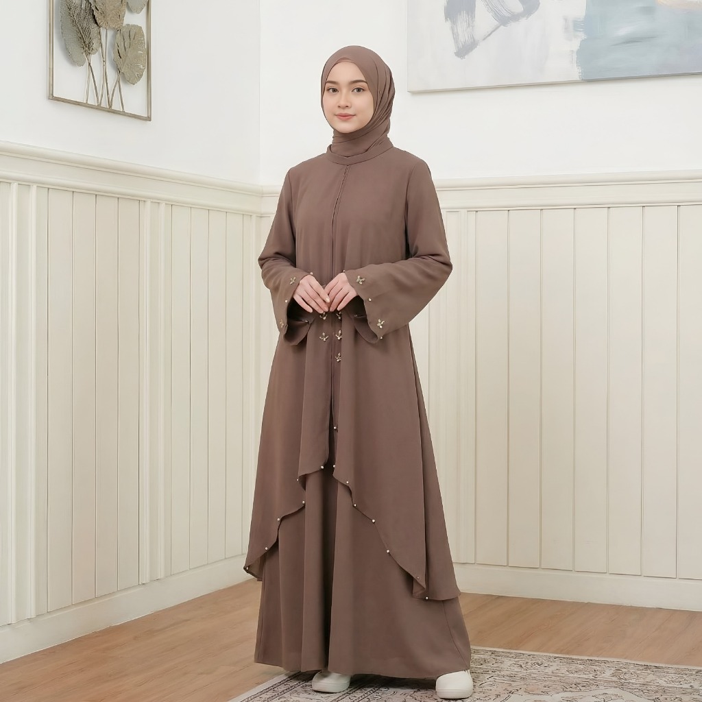 Abaya Gamis Hitam lis Turkey Dress Basic Arab Busui Friendly Dubai Turki Dres Premium Aplikasi Payet