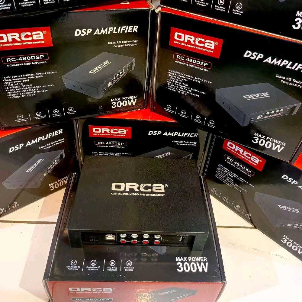 Dsp PROSESOR amplifier orca RC -480DSP 4x35watt power 6 channel prosesor DSP
