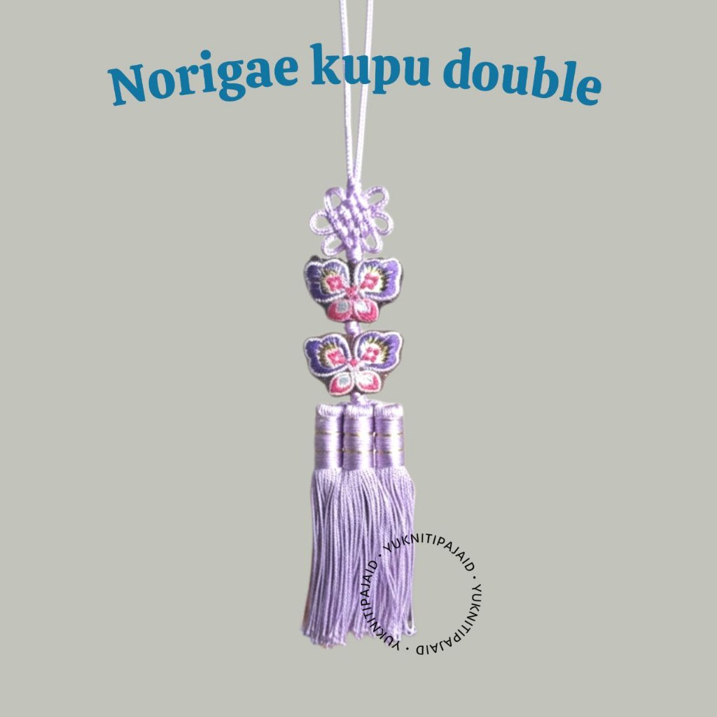 Norigae kupu 2 tingkat korea souvenir asli gantungan baju hanbok