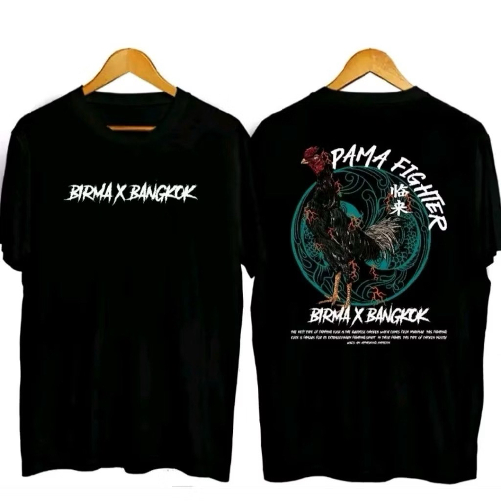 TSHIRT/KAOS AYAM FIGHTER BIRMA X BANGKOK