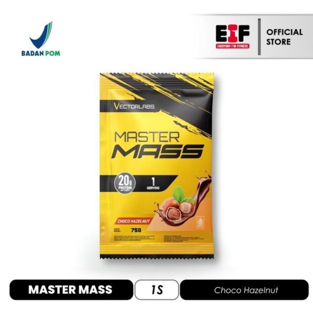 ​ VECTORLABS NEW PACKAGING MASTER MASS SACHET - WEIGHT GAINER - SUSU PROTEIN SUPLEMEN FITNESS GYM