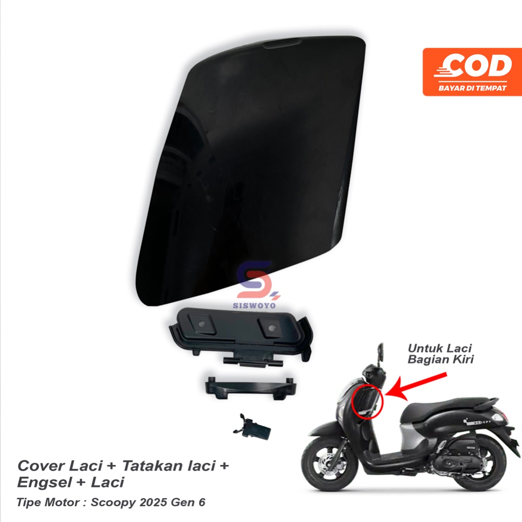 Cover lid inner pocket tutup laci kantong scoopy esp led new prestige K2F NC00 Gen6  2025 warna baha