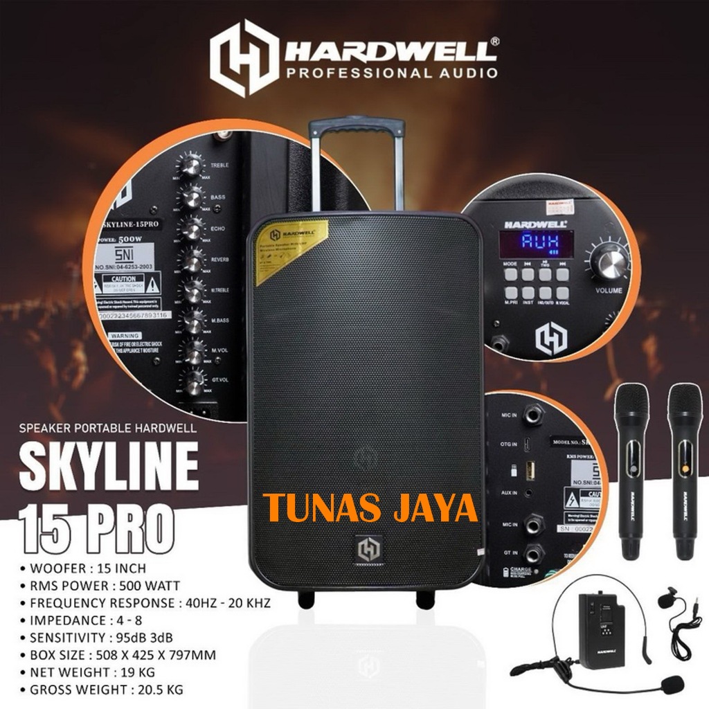 Speaker Portable Hardwell Skyline 15 Pro Original Speaker Portable Hardwell 15inch Skyline 15Pro