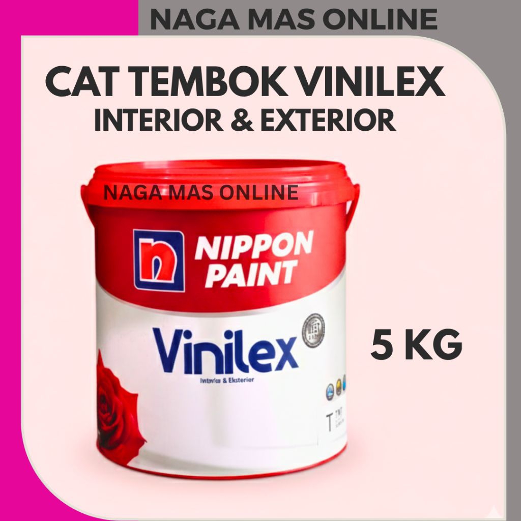 VINILEX 5000 NIPPON PAINT 5 KG / VINILEX CAT TEMBOK NIPPON / CAT DINDING INTERIOR EXTERIOR