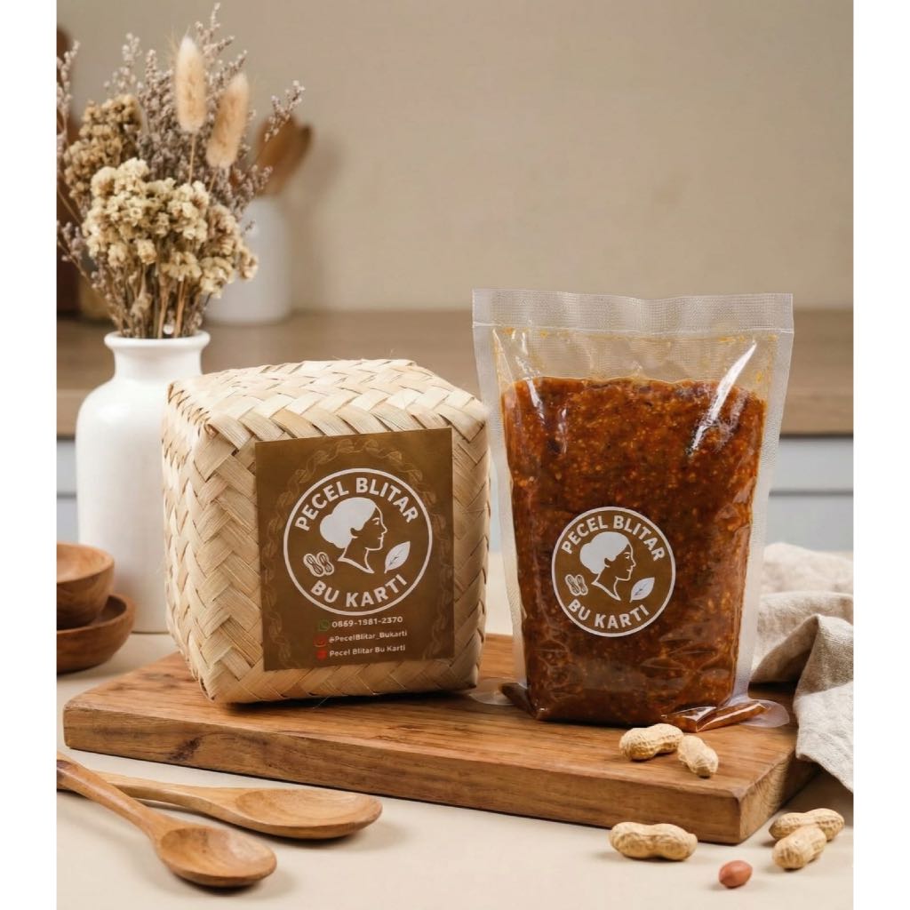 Bumbu Pecel Bu Karti 1kg | Sambel Pecel Kacang Asli Blitar | Enak Gurih Tanpa Pengawet | FREE BESEK 