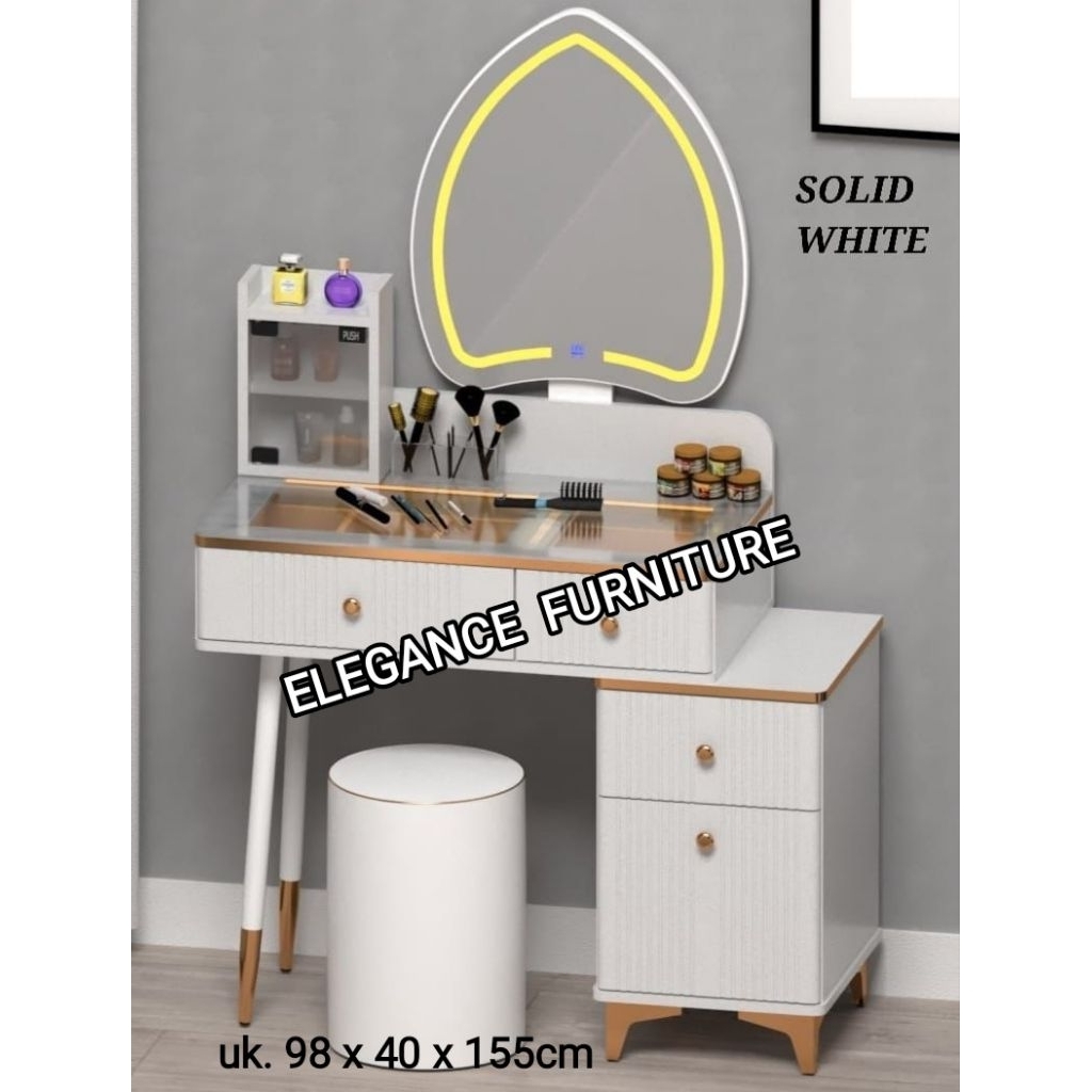 Meja Rias MUA Cermin Lampu LED