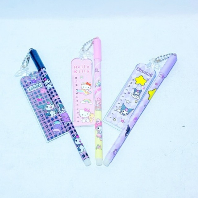 Gel pen Penggaris Kuromi Bulpen penggaris kuromi Bulpen Cair kuromi