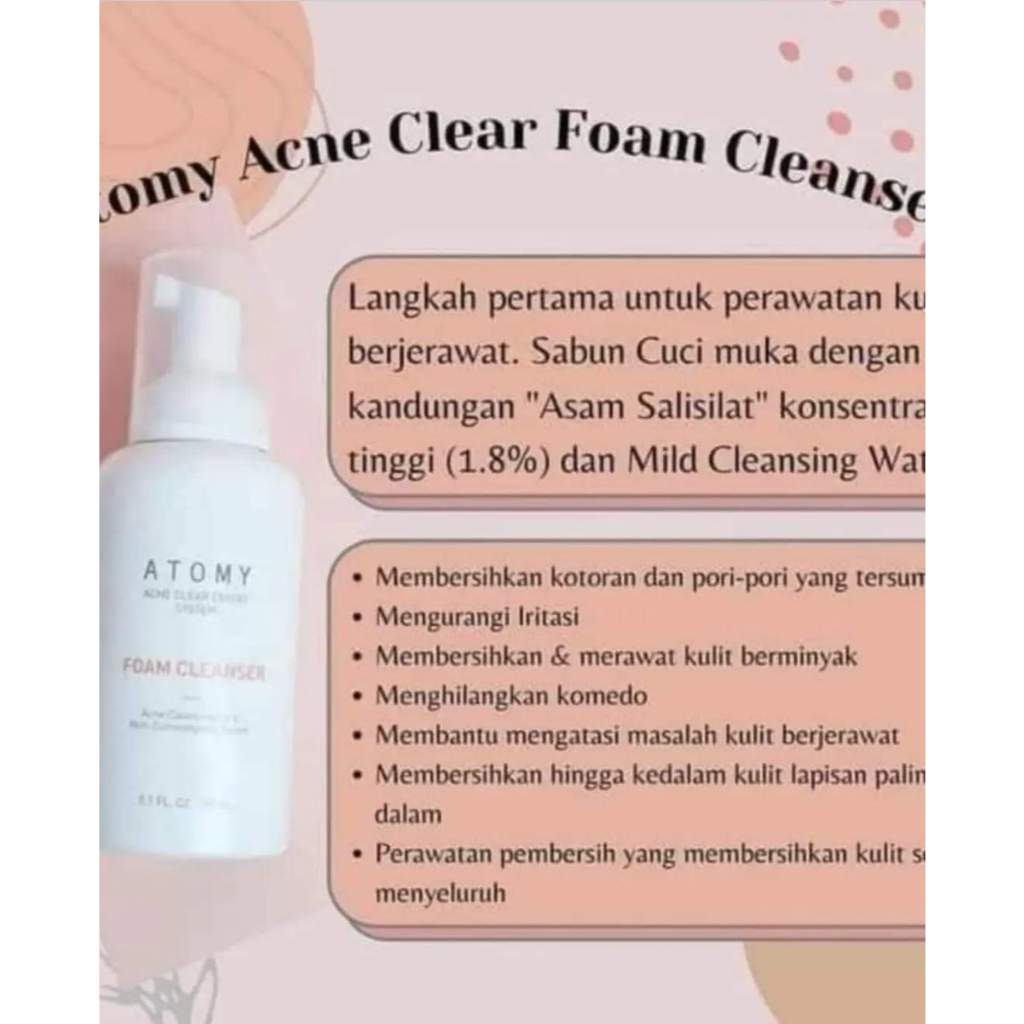 ATOMY ACNE CLEANSER KHUSUS WAJAH JERAWAT ORIGINAL