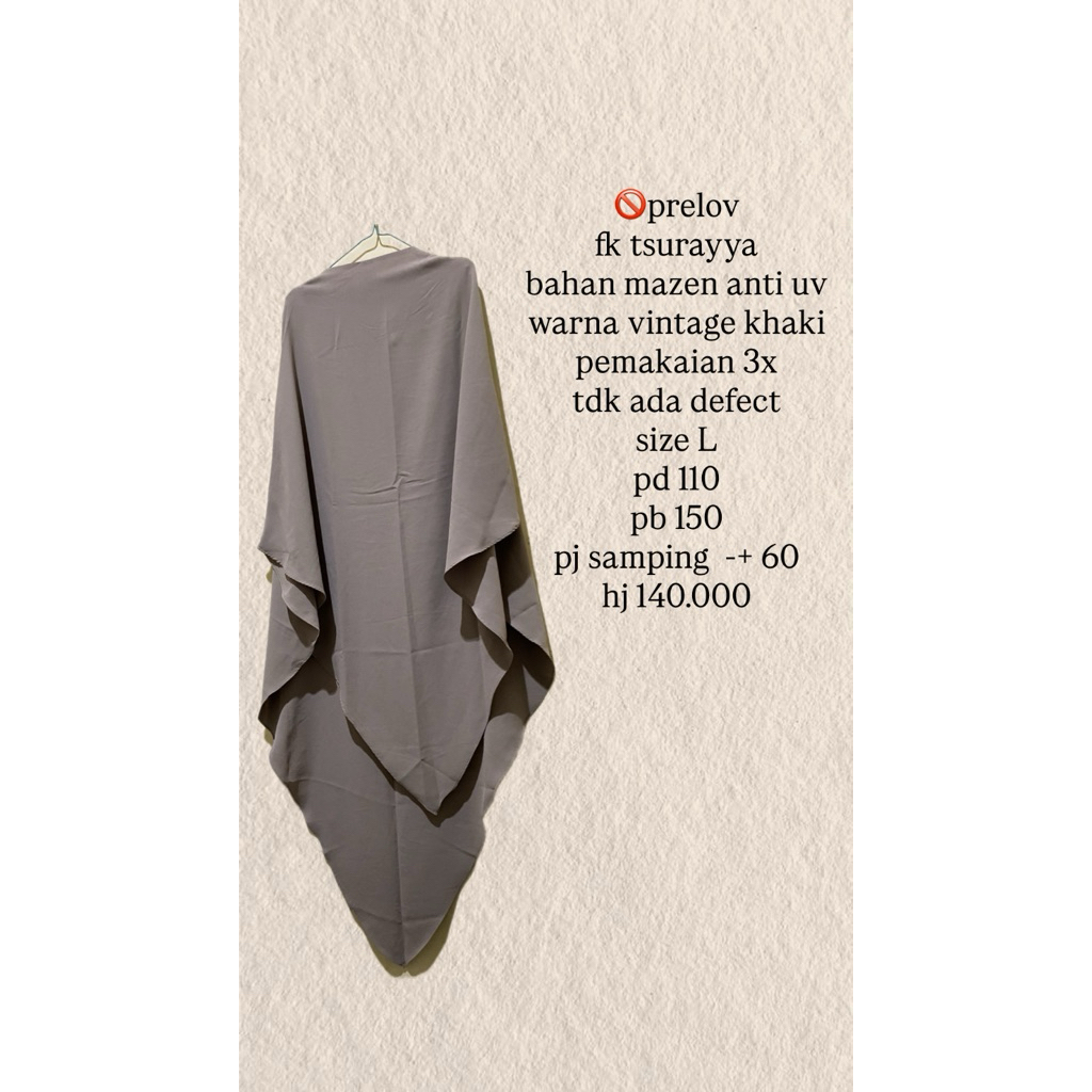 Preloved french khimar by Tsurayya