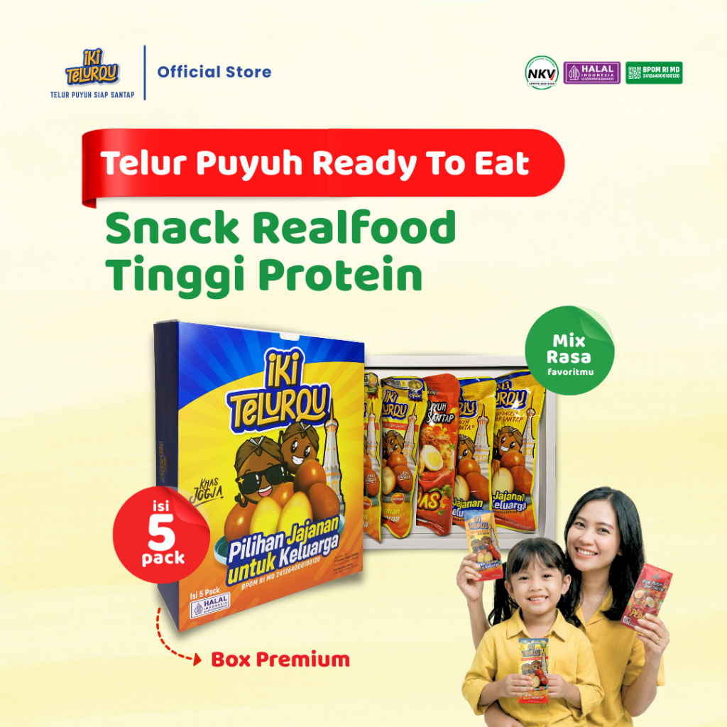 IKI TELURQU Telur Puyuh Siap Makan Box Premium Snack Tinggi Protein Isi 5  Pack