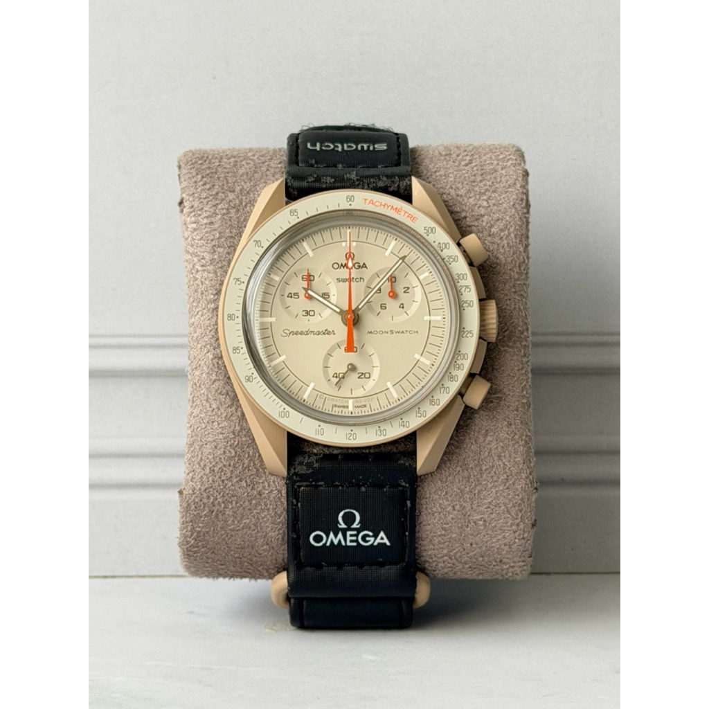 omega swatch moonswatch moon, jupiter, snoopy black