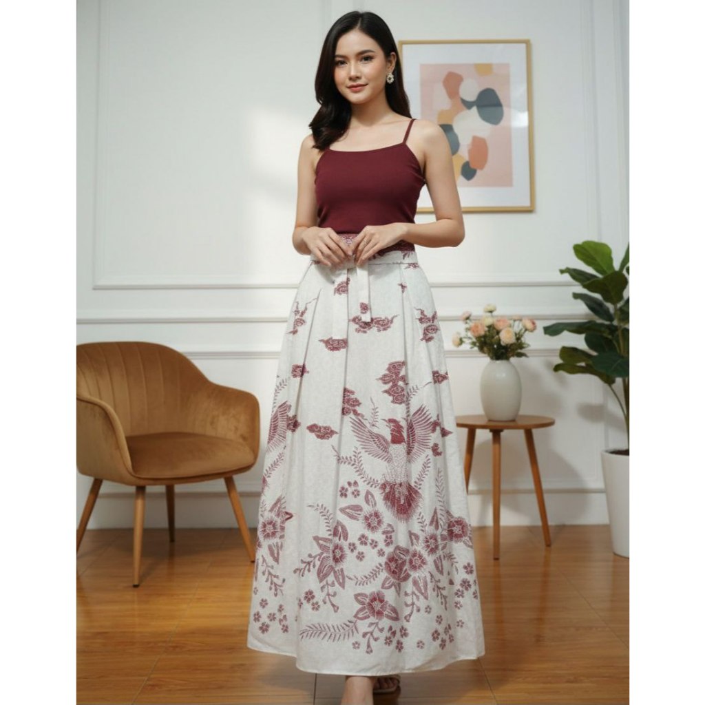 Rok batik soft wanita panjang payung jumbo murah bawahan batik dewasa kondangan kebaya