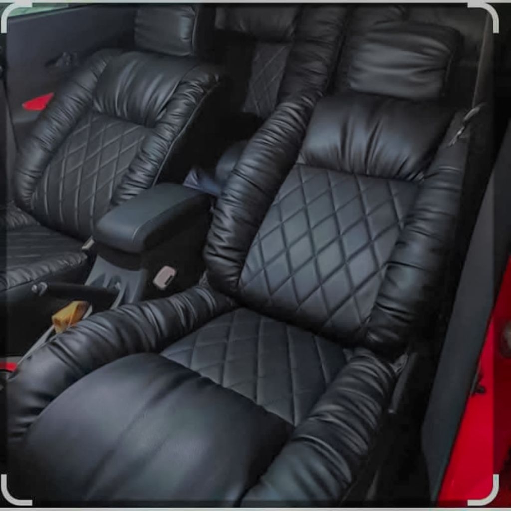 cover jok/sarung jok mobil bahan PREMIUM HIGH (MBTECH) FREE BORDIR NAMA model SOFA untuk agya,ayla,a