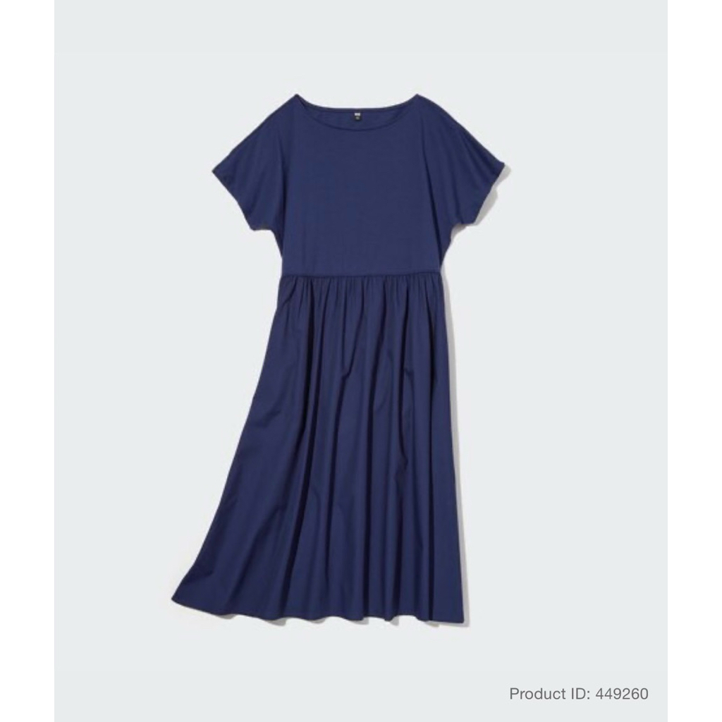 Combination Short Sleeve Flare Uniqlo Dress