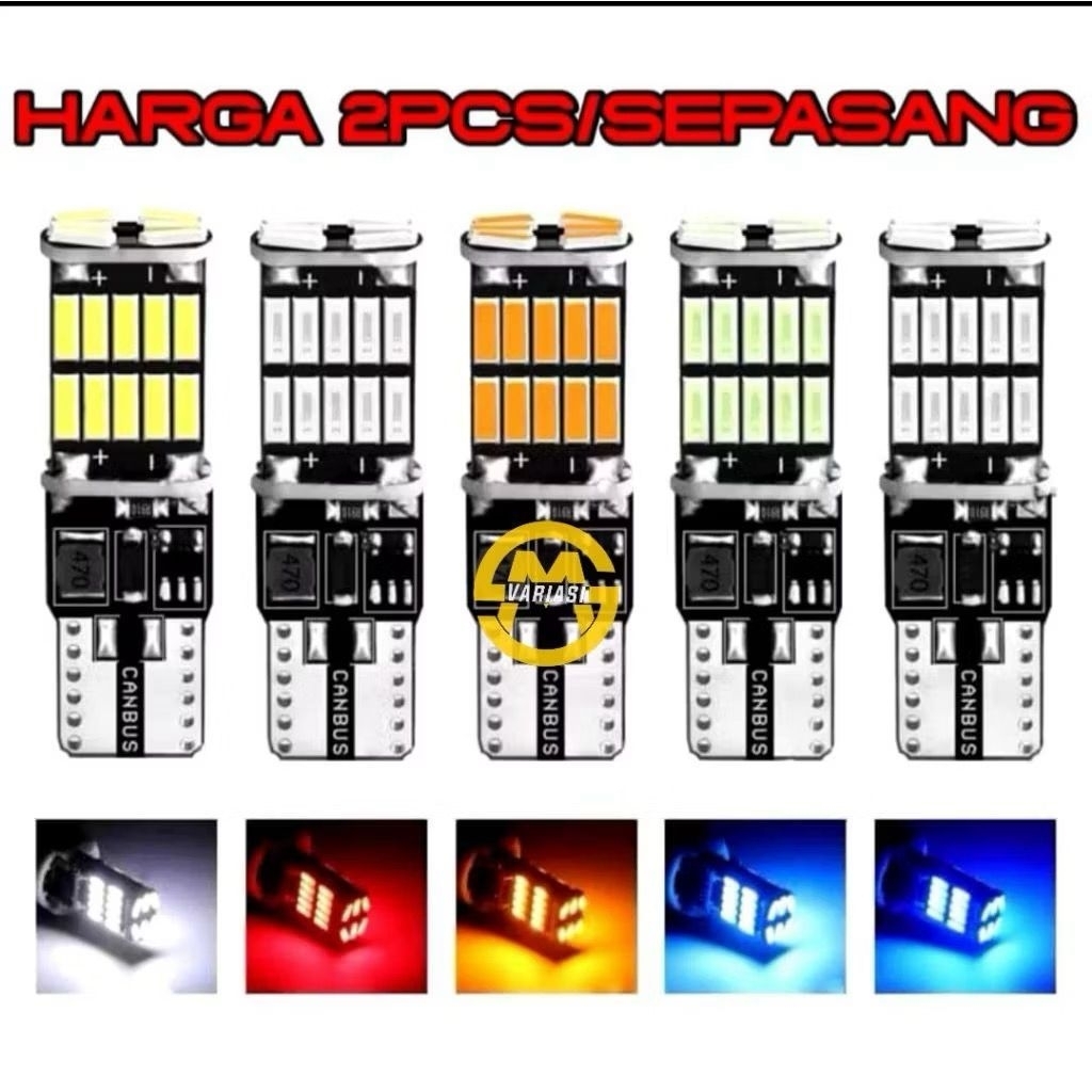 Lampu Dajjal 45 Led T15 16W SUPER BRIGHT Terang Senja Sein Dajjal Bisa Untuk Semua Motor&Mobil Unive