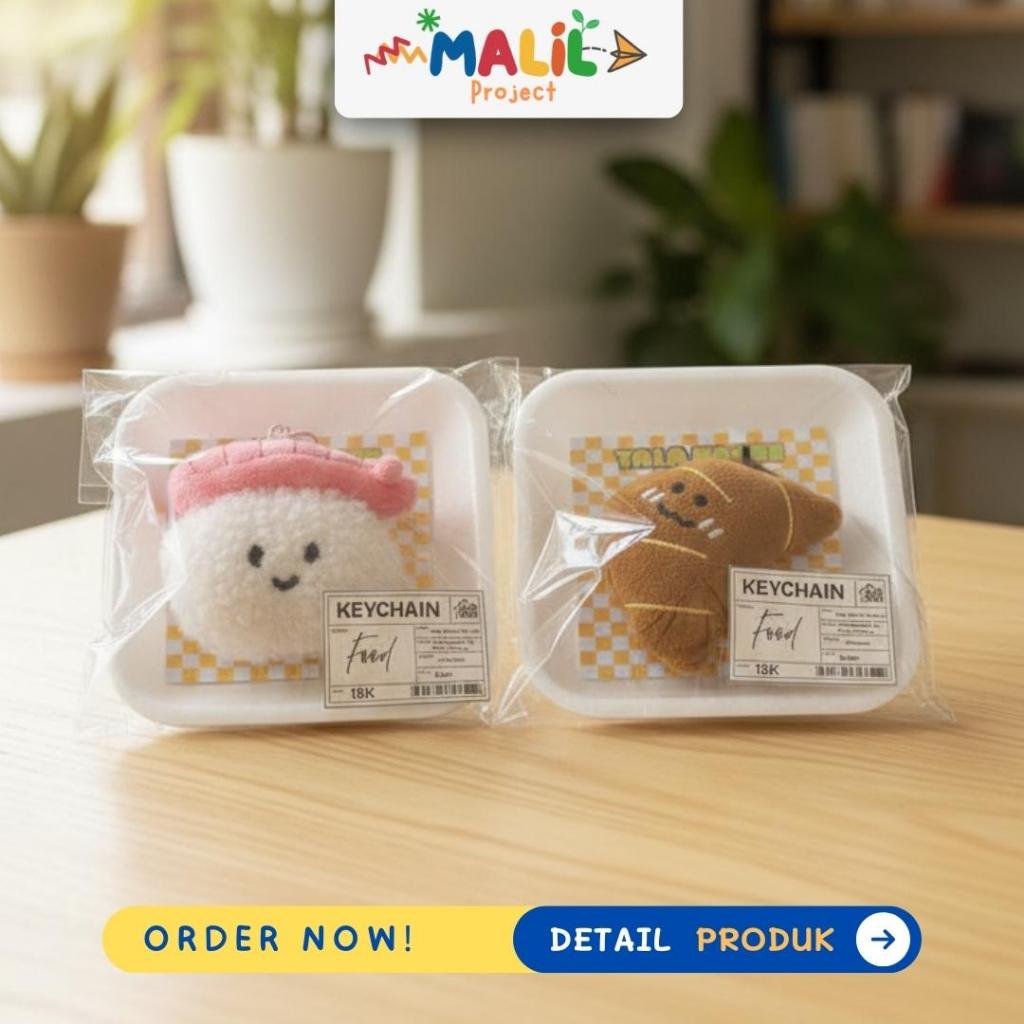 MALIL | KEYCHAIN FOOD | GANTUNGAN TAS FOOD | GANTUNGAN BONEKA FOOD | AKSESORIS GANTUNGAN TAS