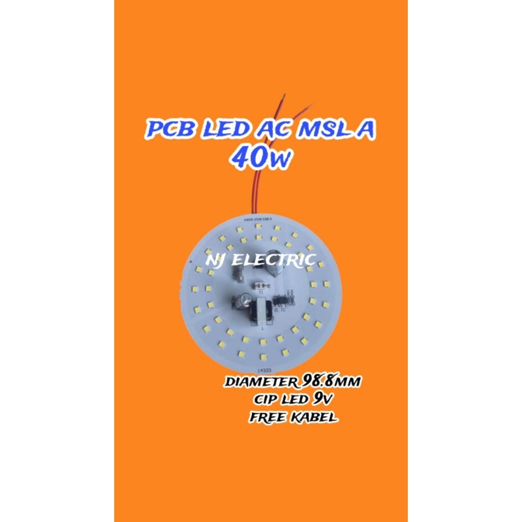 PCB lampu  LED AC MSL_A 30,40,50WATT