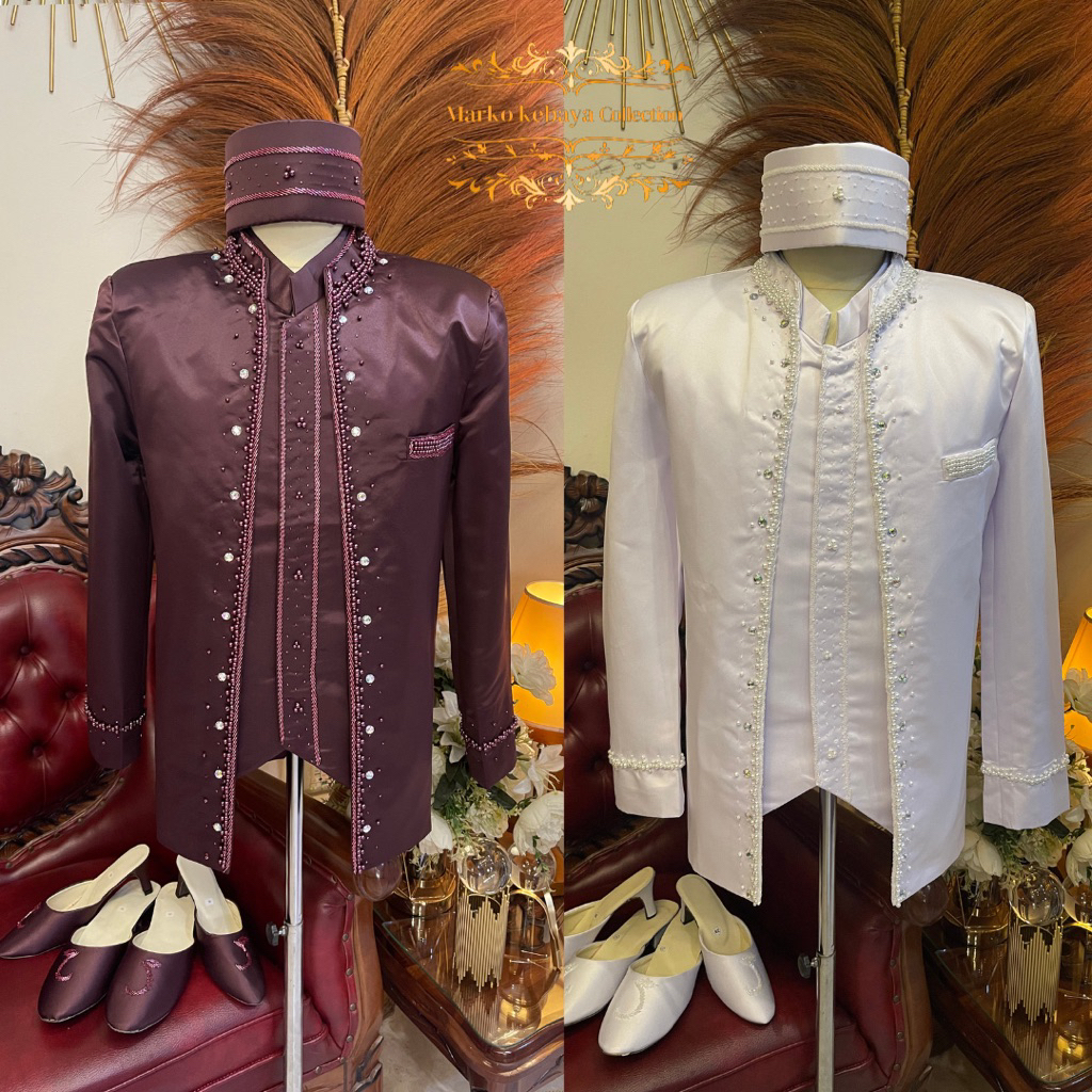 Beskap pengantin mahogany | Beskap pria pengantin | Beskap pengantin pria