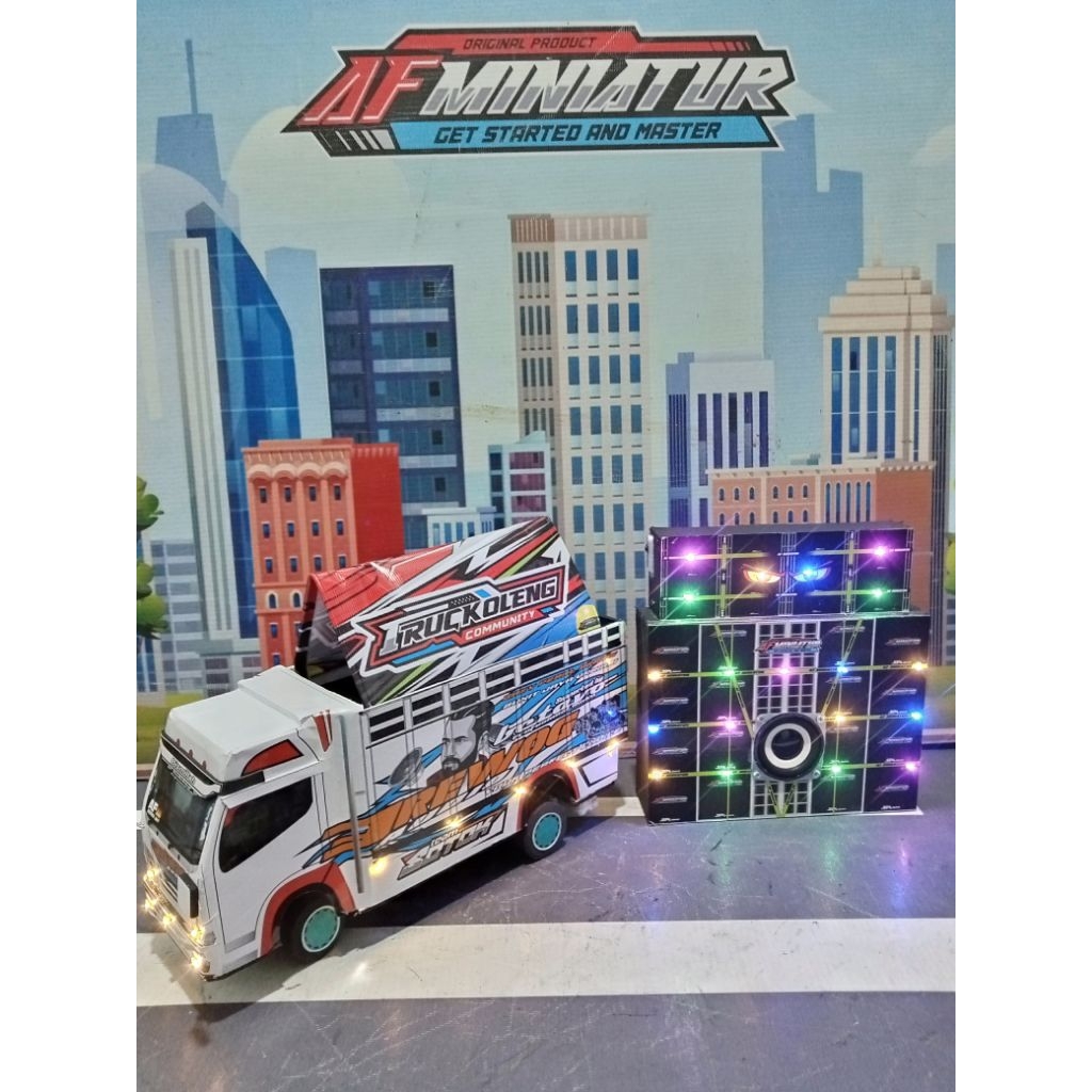 Miniatur truk sound Horeg/miniatur truk sound system/miniatur truk oleng
