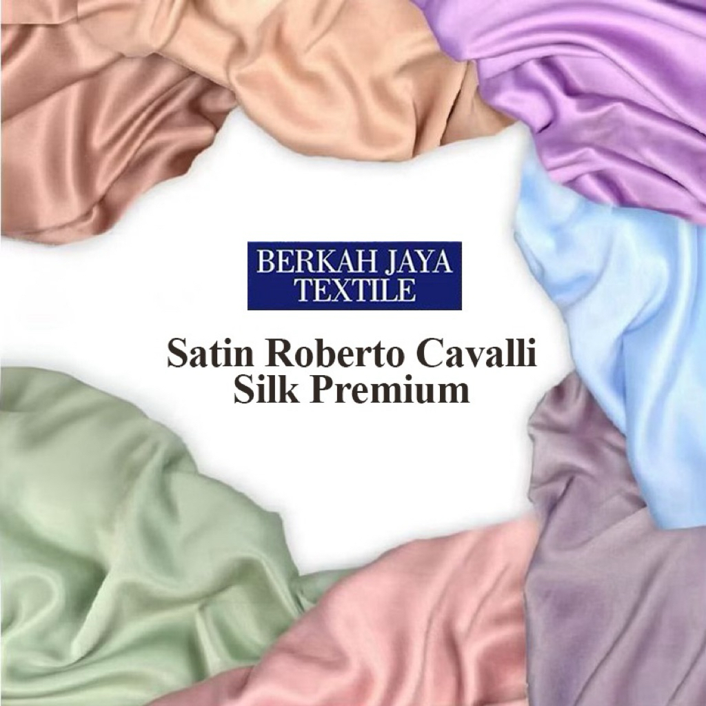 1/2 Meter Kain Bahan Satin Roberto Cavalli Silk Premium Quality Bridesmaid